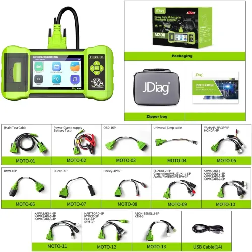 SCANNER MOTO JDIAG M300 CON IMPRESION